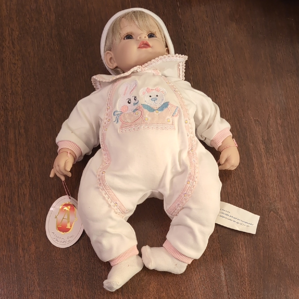 Arora Adorable Baby Doll with White/Pink Outfit